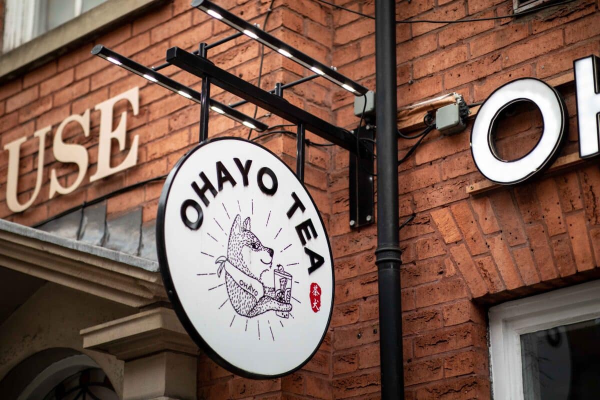 Ohayo Tea sign